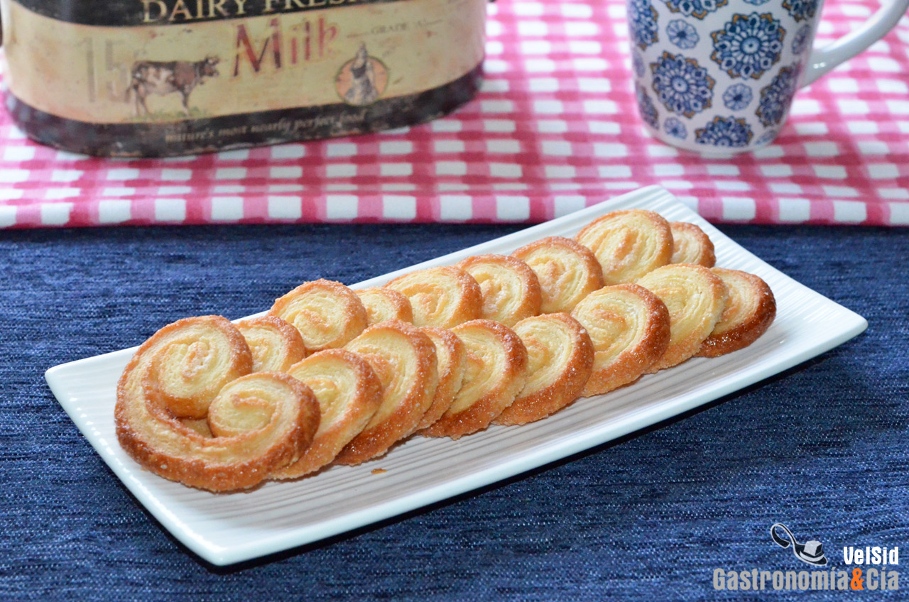 cómo hacer palmeritas de hojaldre crujientes