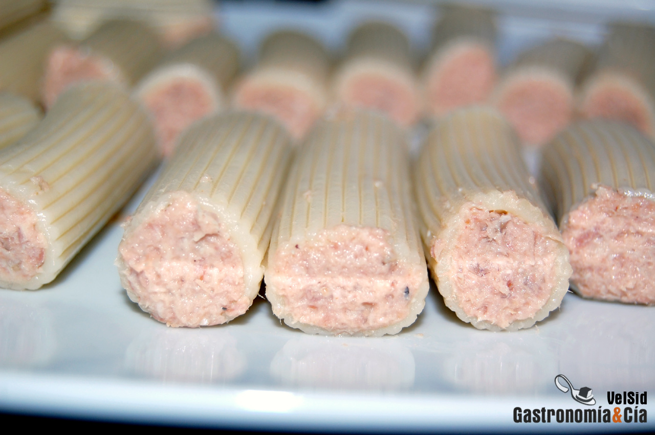 Rigatoni con bechamel de roquefort