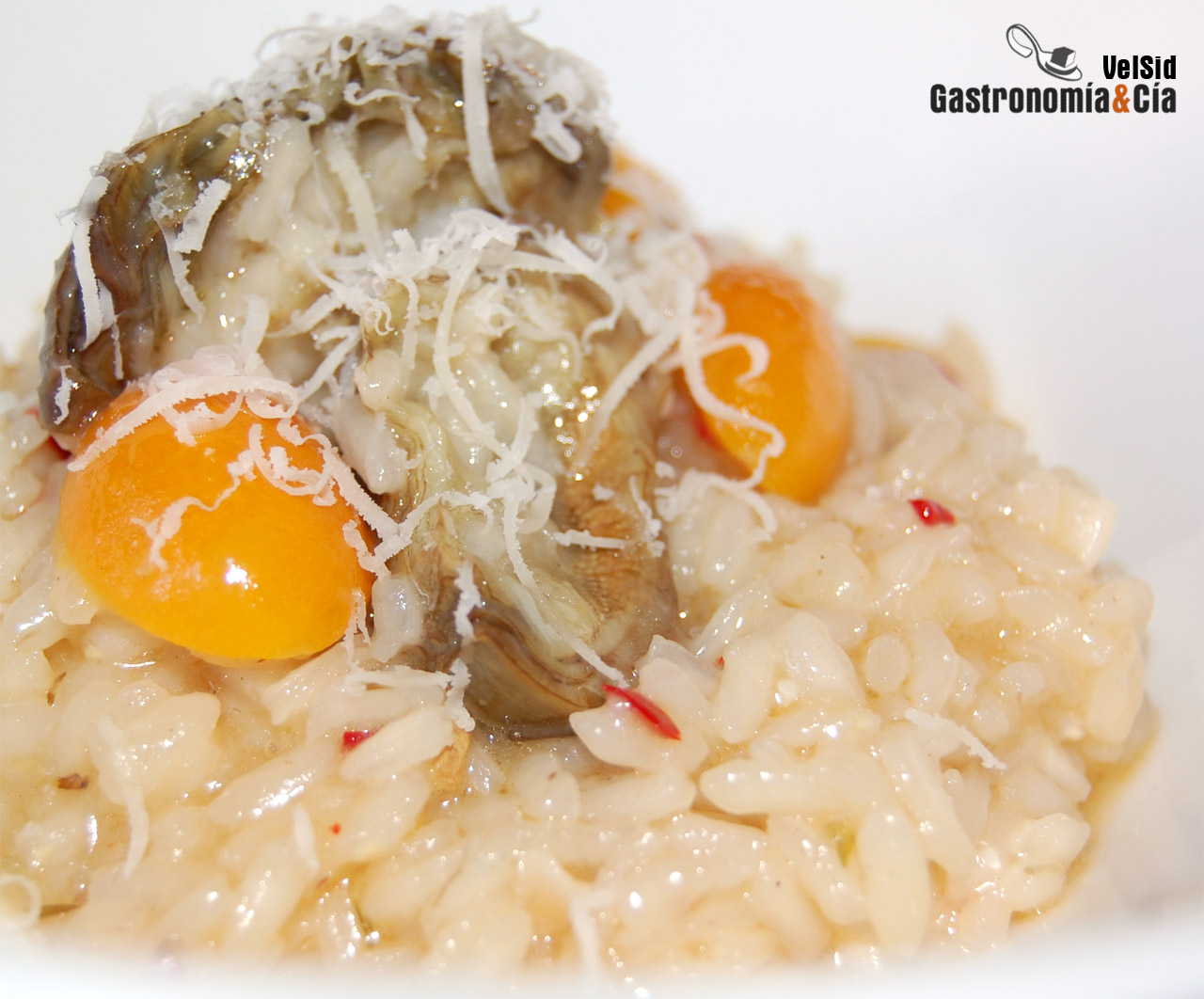 Receta de Risotto de alcachofas y kumquats