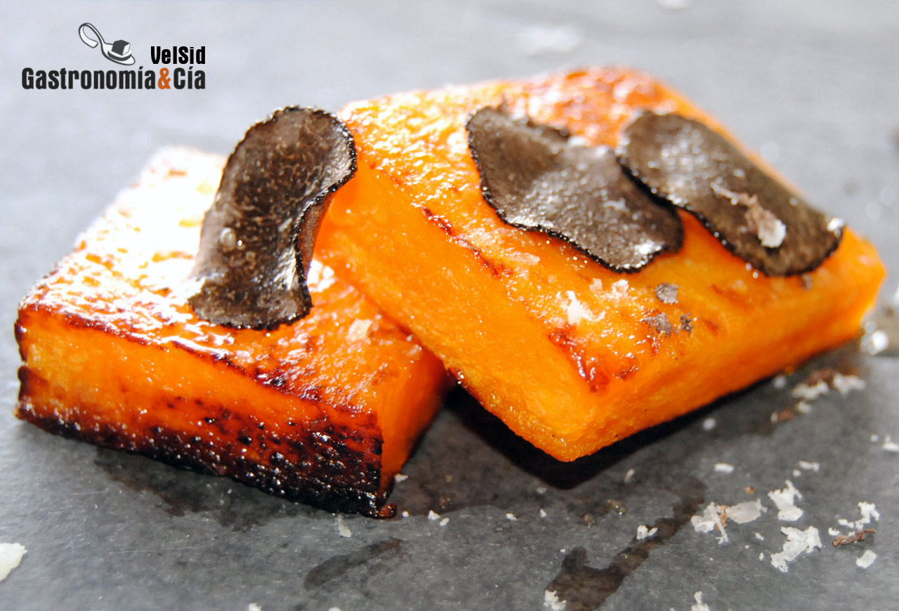 Risotto de calabaza y trufa negra