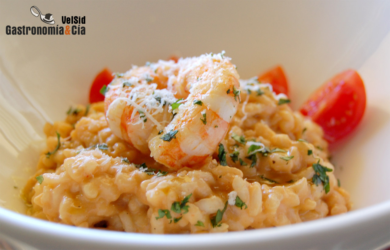 Risotto de langostinos
