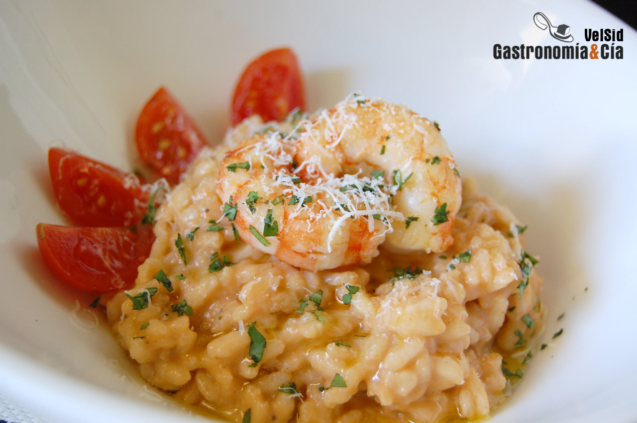 Risotto de langostinos