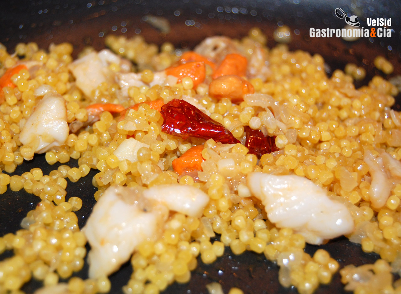 Falso risotto de piombi con vieiras