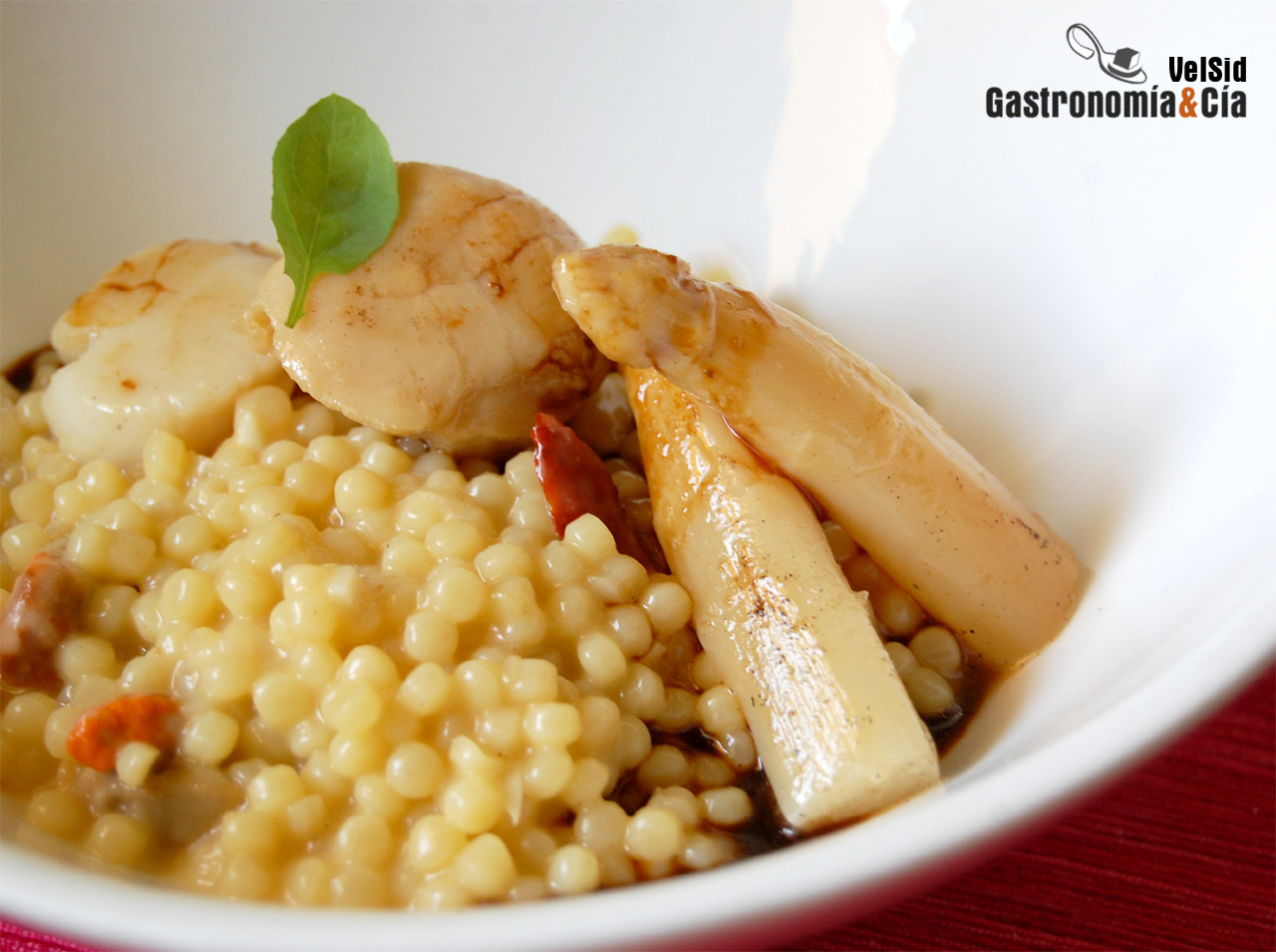 Falso risotto de piombi con vieiras