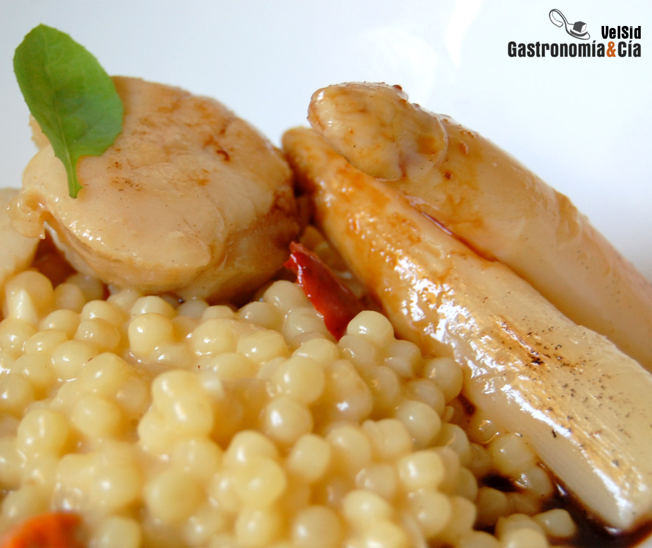 Falso risotto de piombi con vieiras