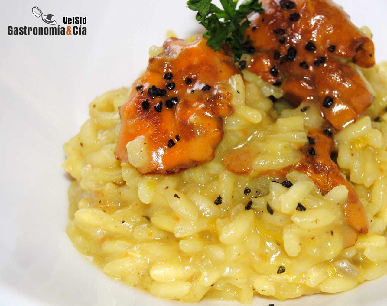 Risotto de rebozuelos