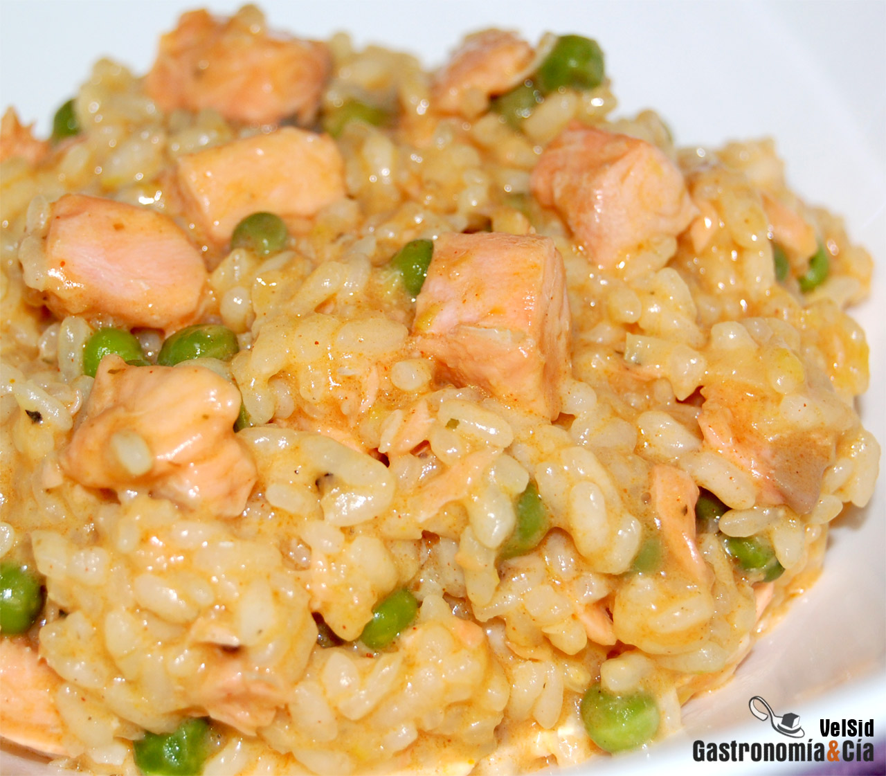 Risotto de salmón