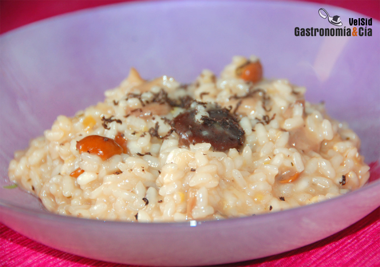 Risotto trufado con setas