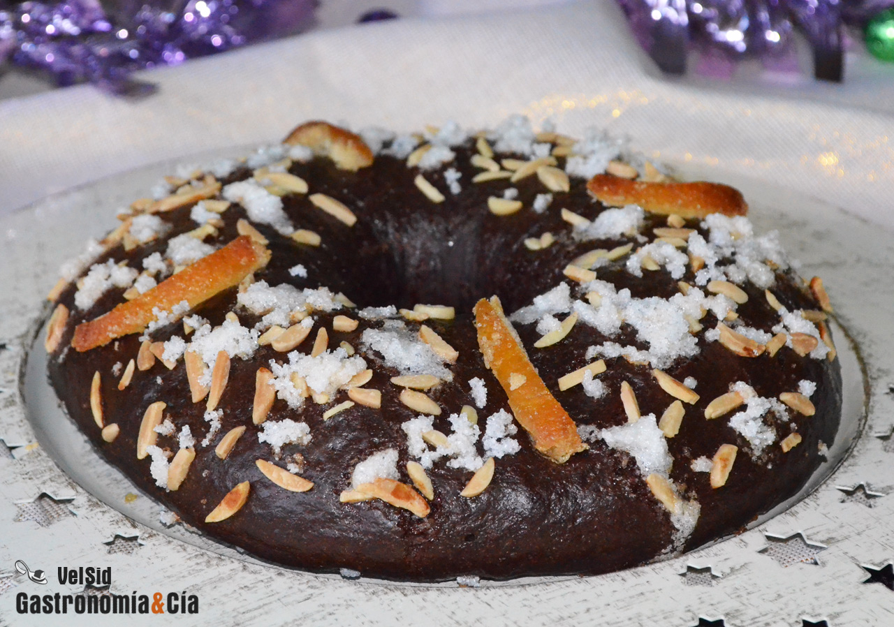 Roscón de Reyes de chocolate