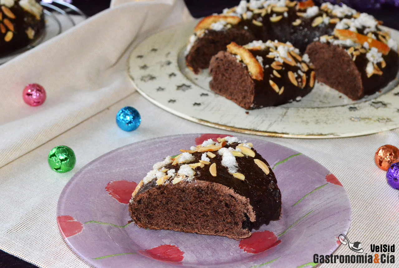 Roscón de Reyes de chocolate