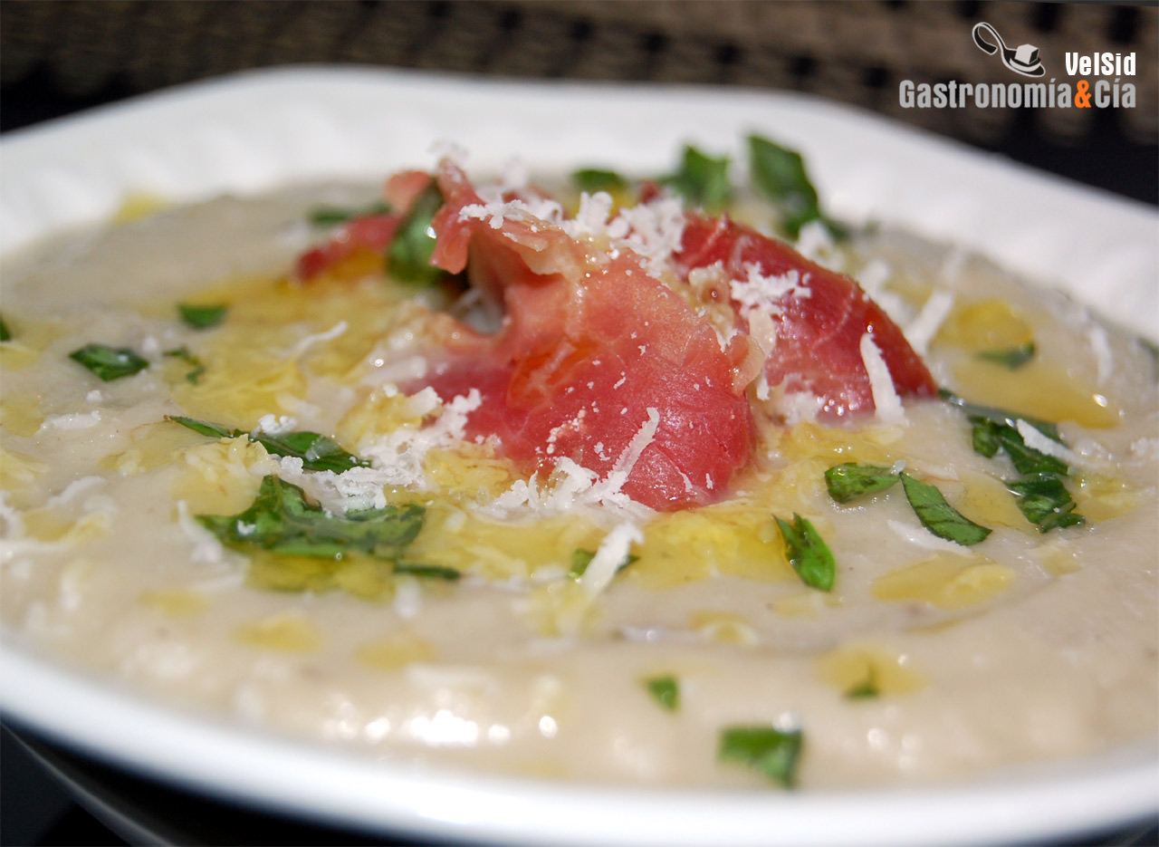 Salmorejo de berenjena y calabacín