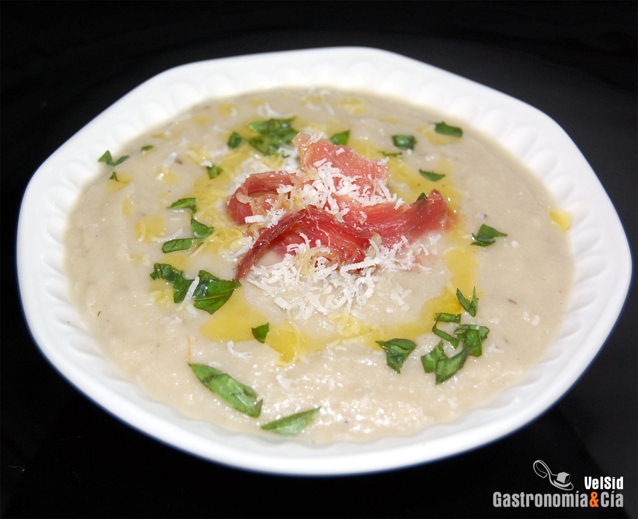 Salmorejo de berenjena y calabacín