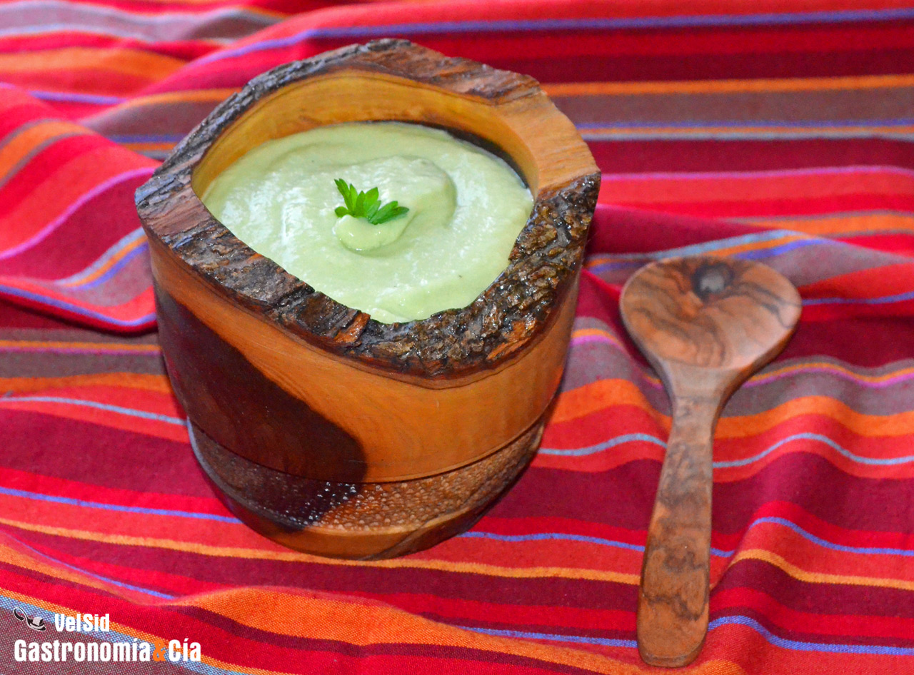 Salsa de aguacate, jengibre y leche de coco