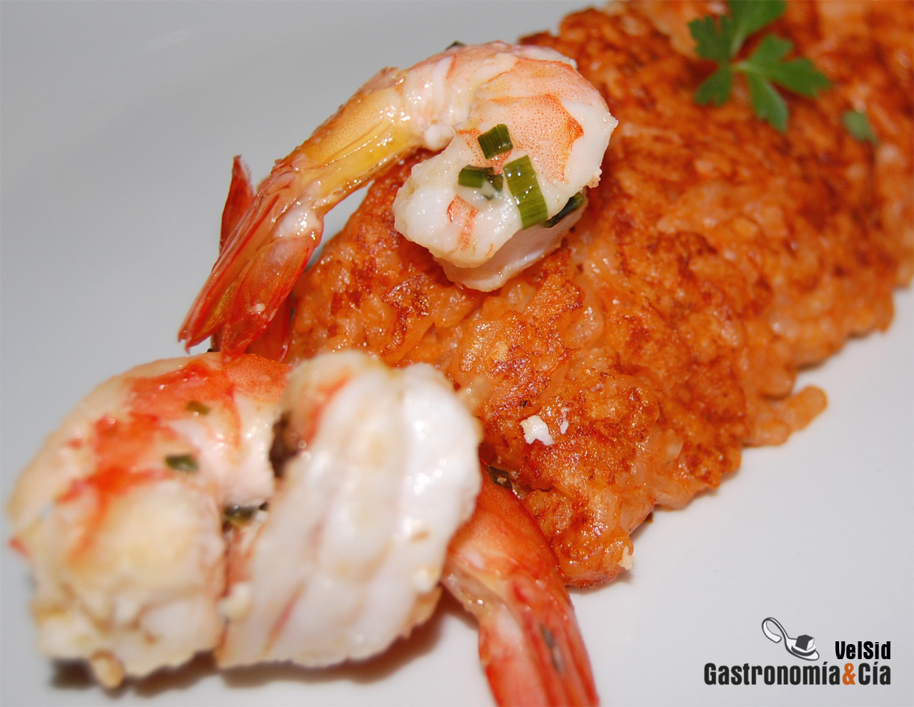 Arroz socarrat con sepia y langostinos