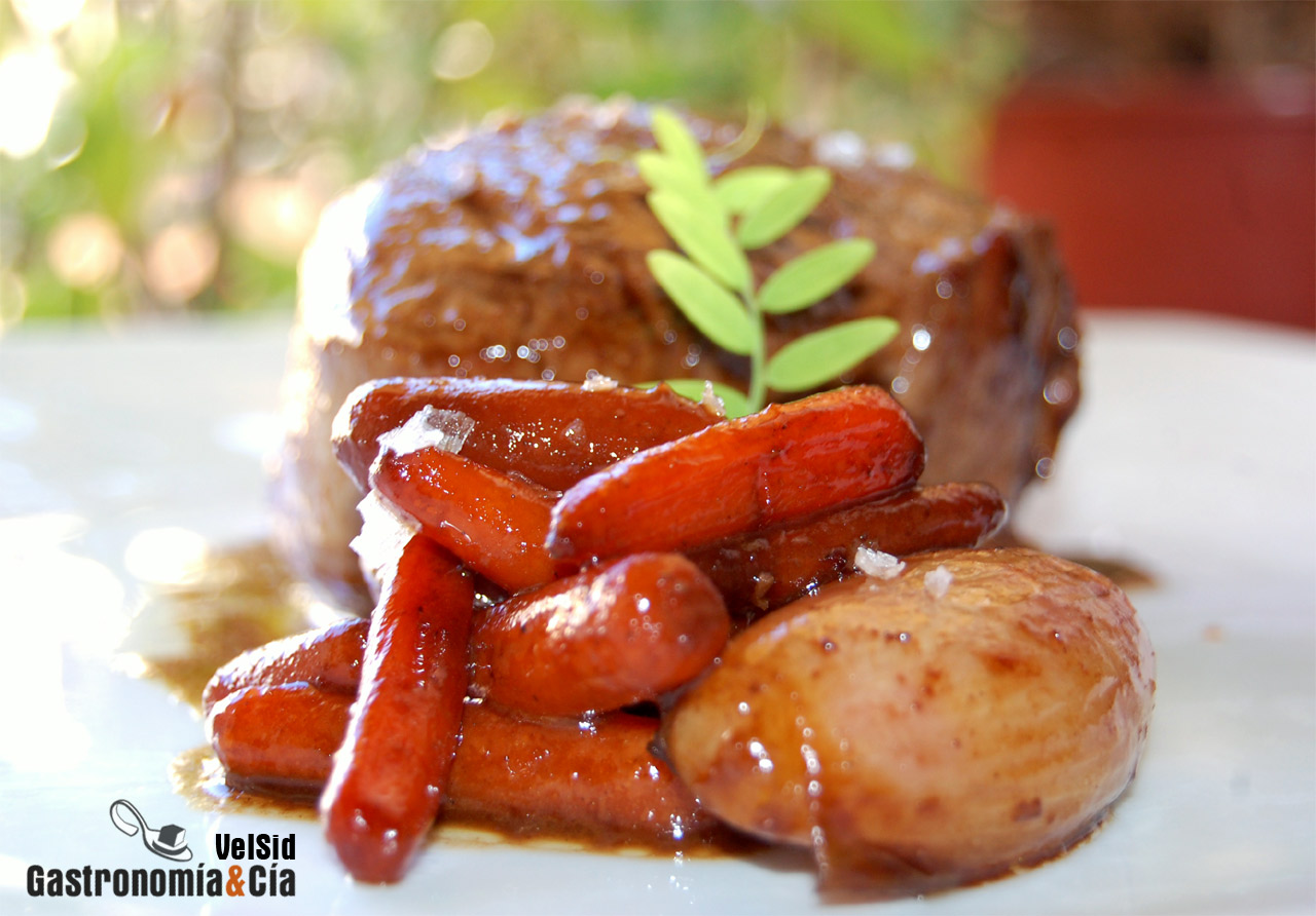 Receta de Solomillo glaseado con cerveza negra