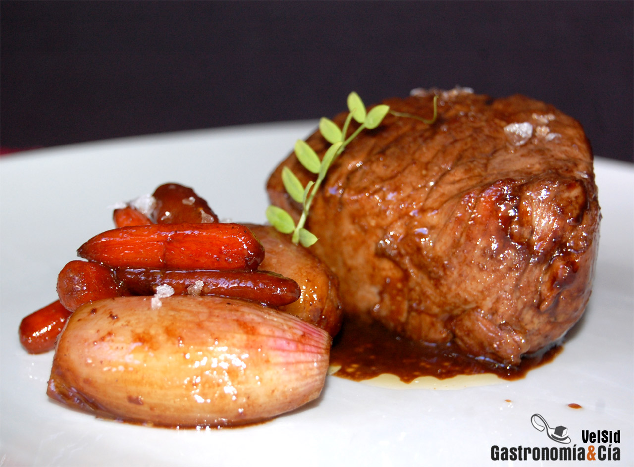 Receta de Solomillo glaseado con cerveza negra