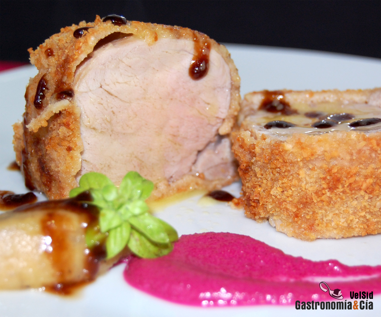 Solomillo en costra de parmesano