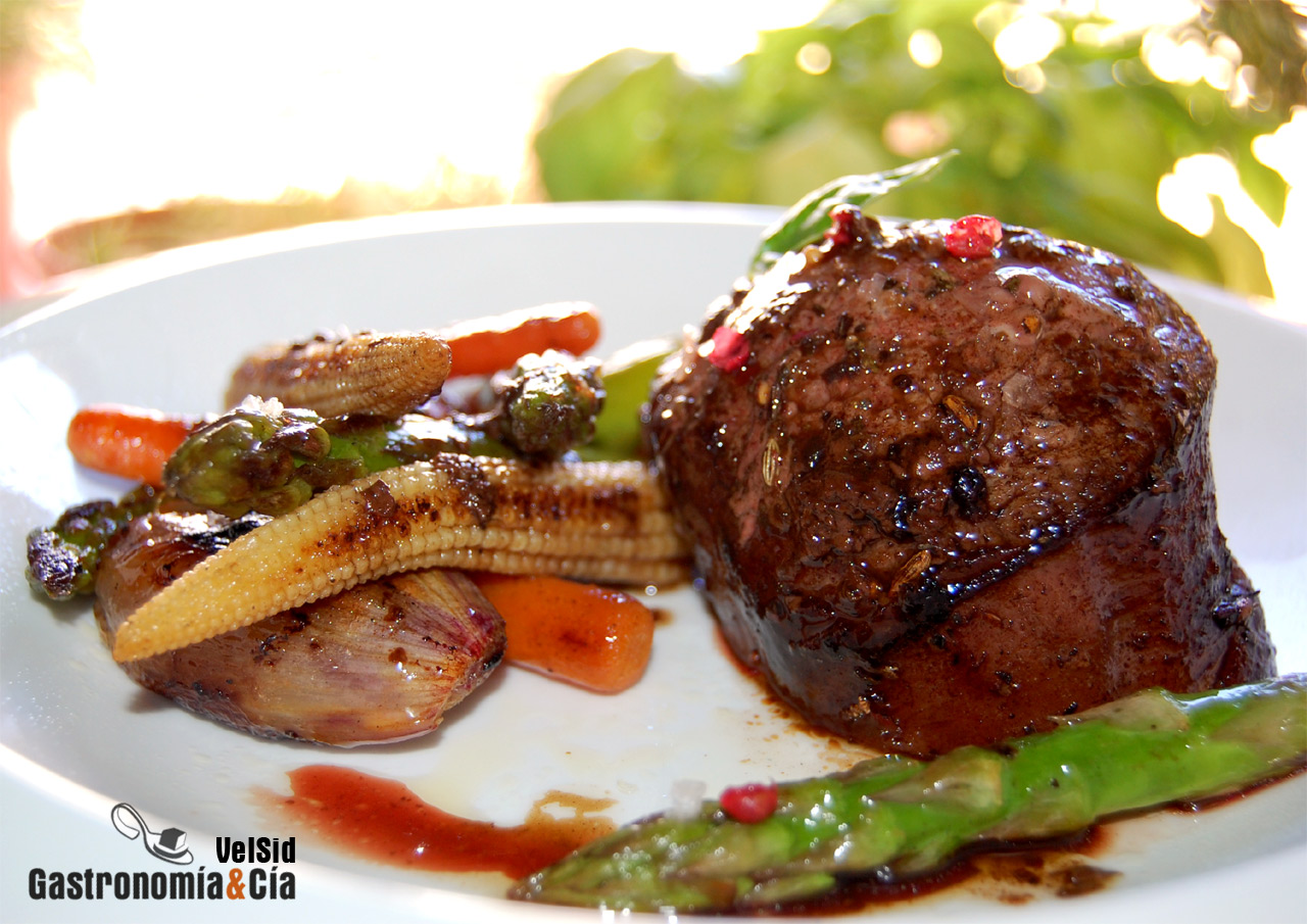 Receta de Solomillo con hortalizas 