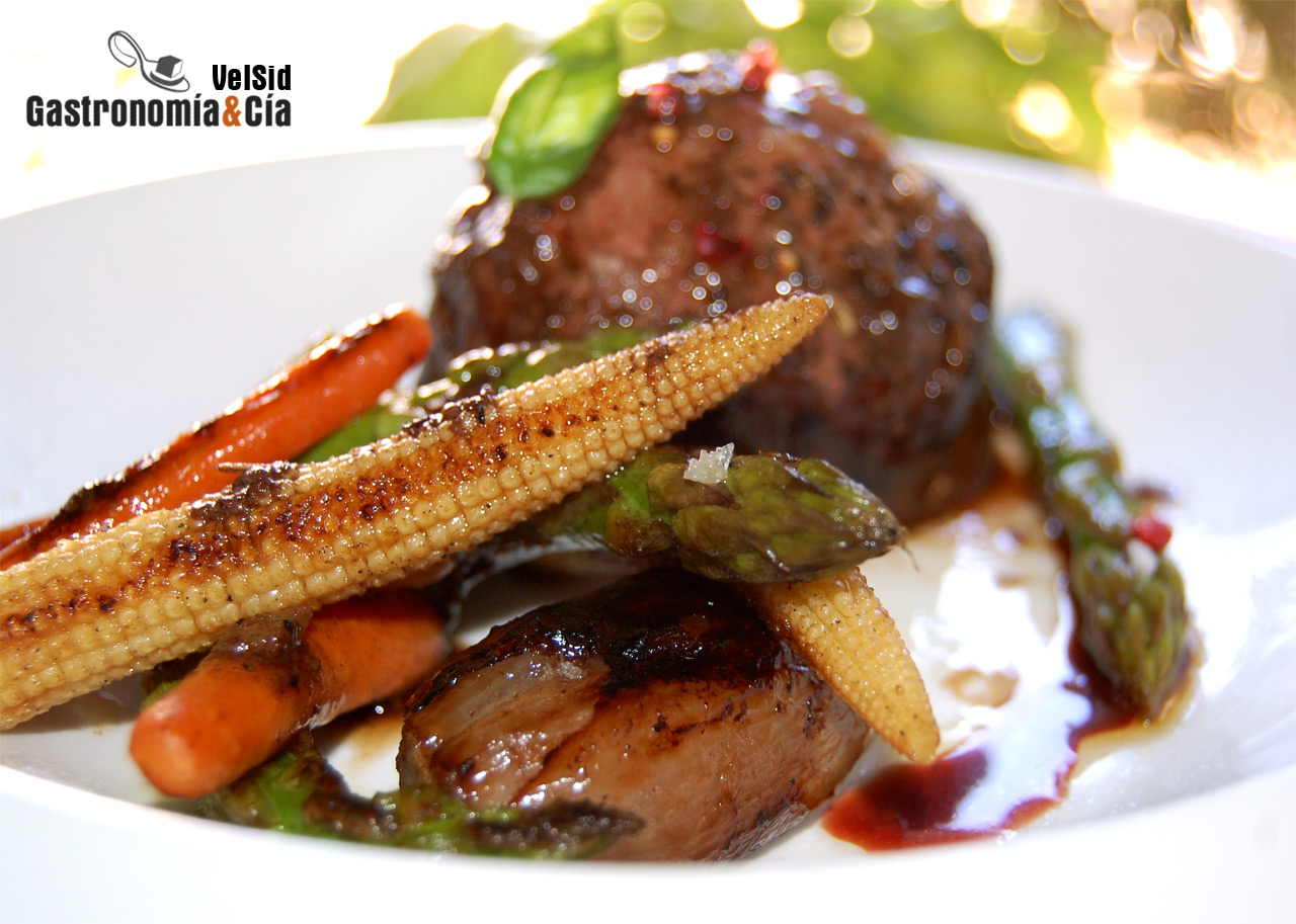 Receta de Solomillo con hortalizas