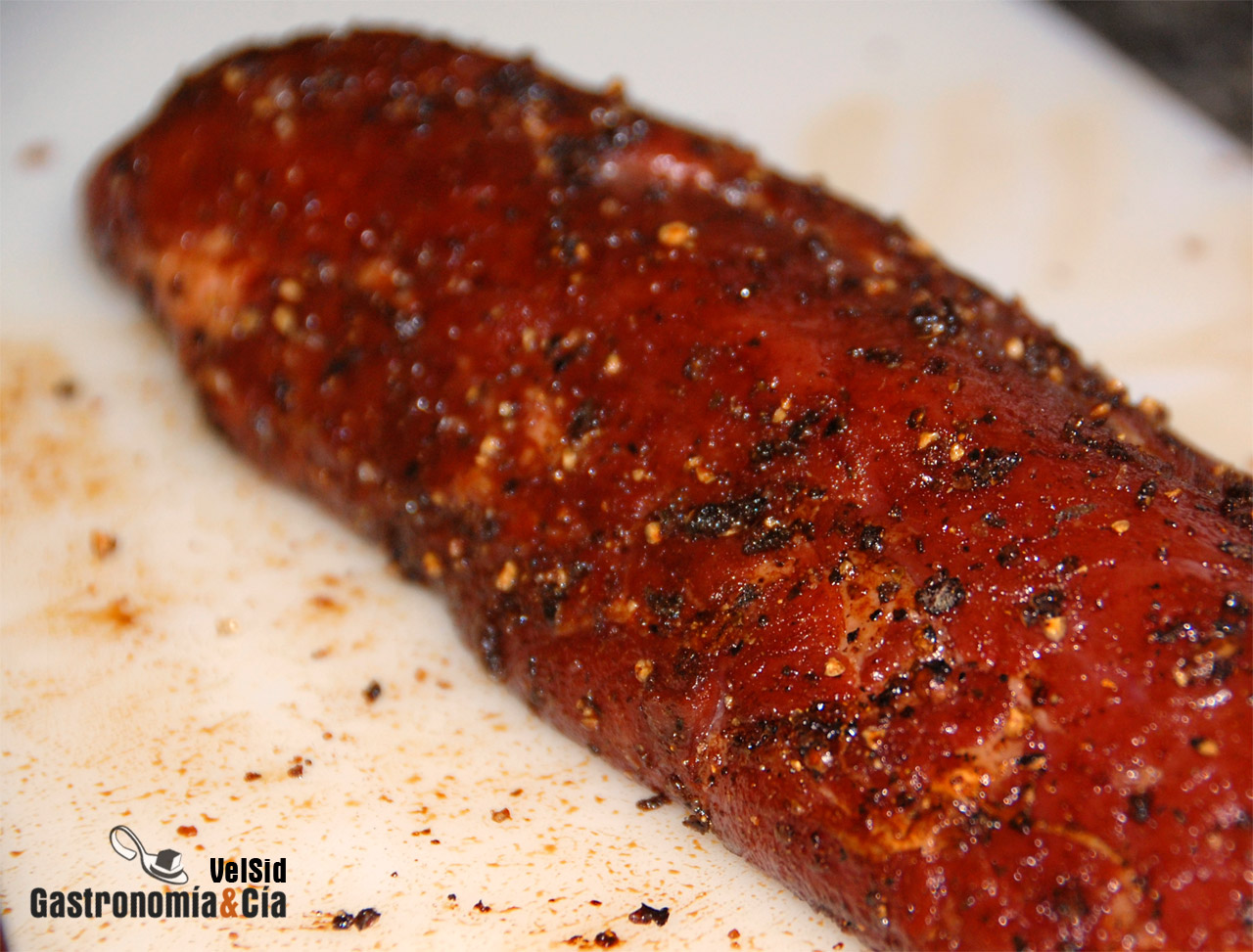 Solomillo con majado cubano y salsa picante de coliflor