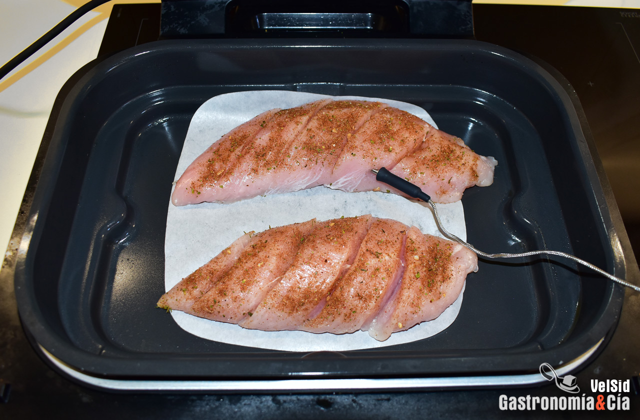 Solomillo de pavo gratinado con mahonesa de ajos 