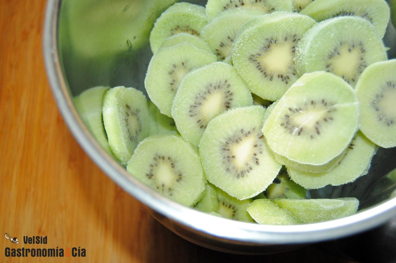 Sorbete de kiwi instantáneo