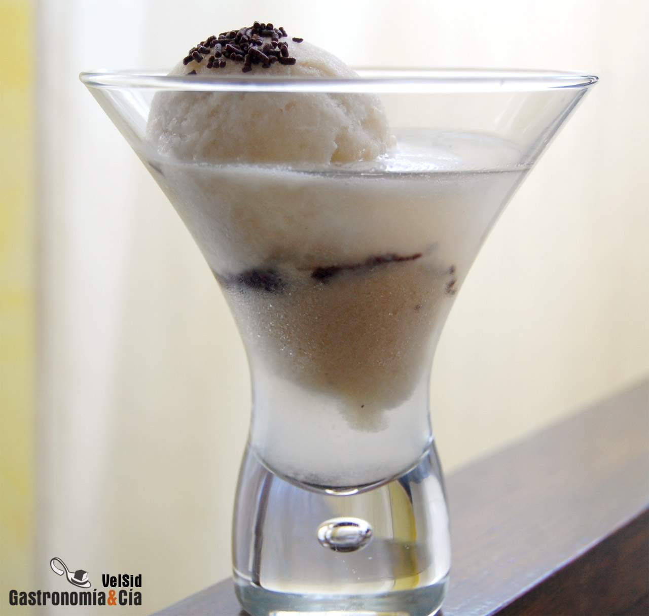 Sorbete de piña, coco y plátano