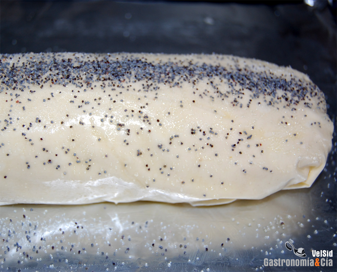 Strudel de plátano y chocolate