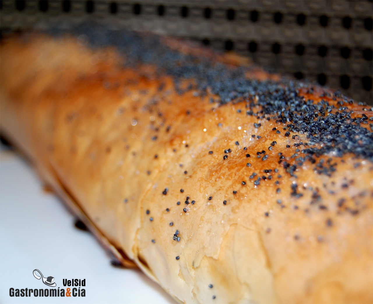 Strudel de plátano y chocolate