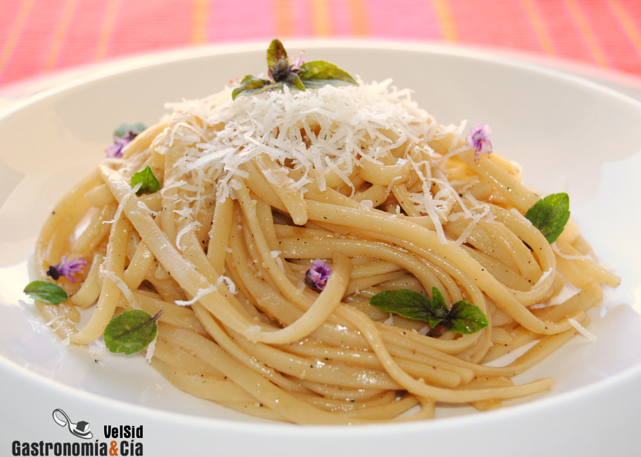 Tallarines en mantequilla marrón