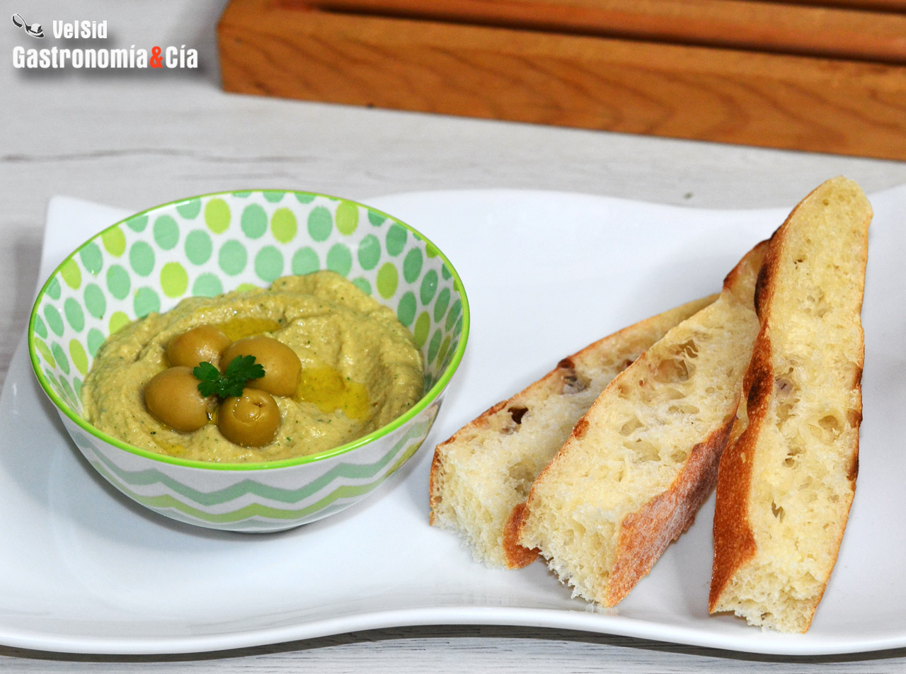 Tapenade de aceitunas verdes y jalapeño