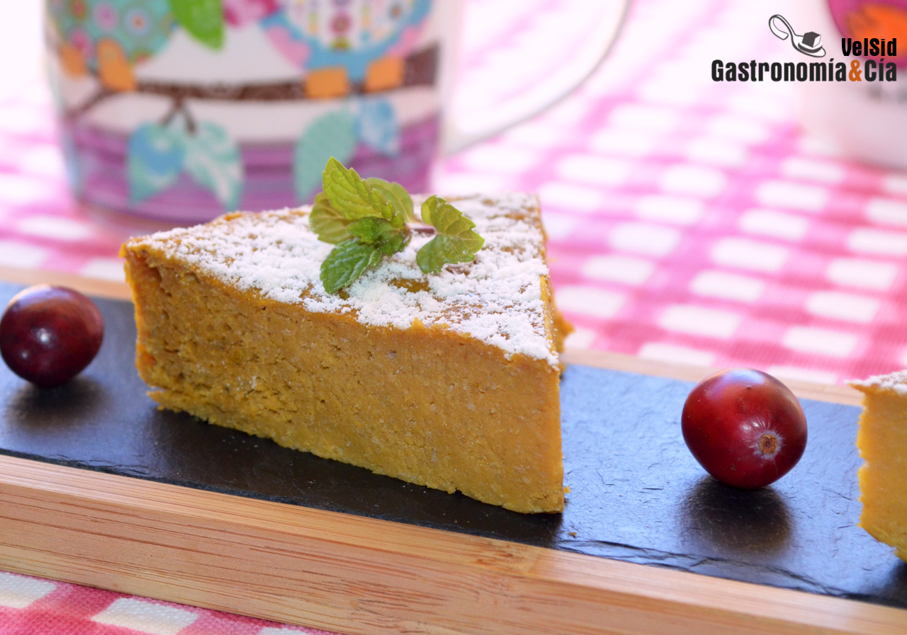 Tarta de boniato sin azúcar para hacer en el microondas