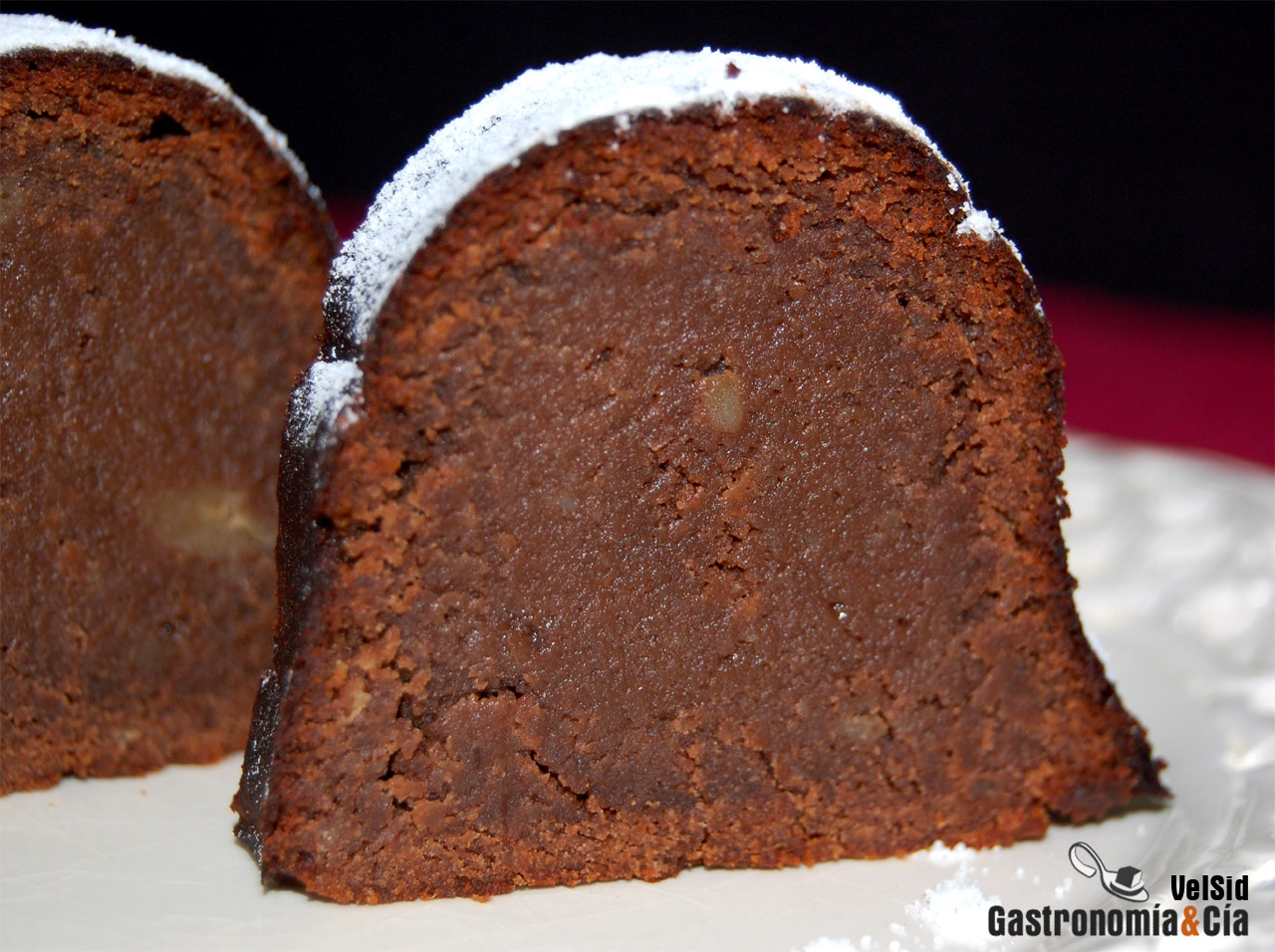 Tarta de chocolate y crema de castañas