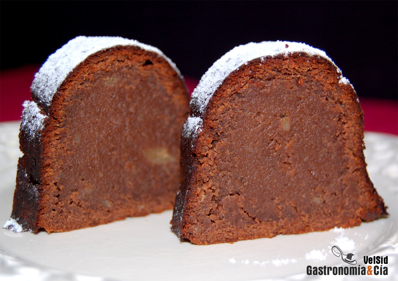 Tarta de chocolate y crema de castañas