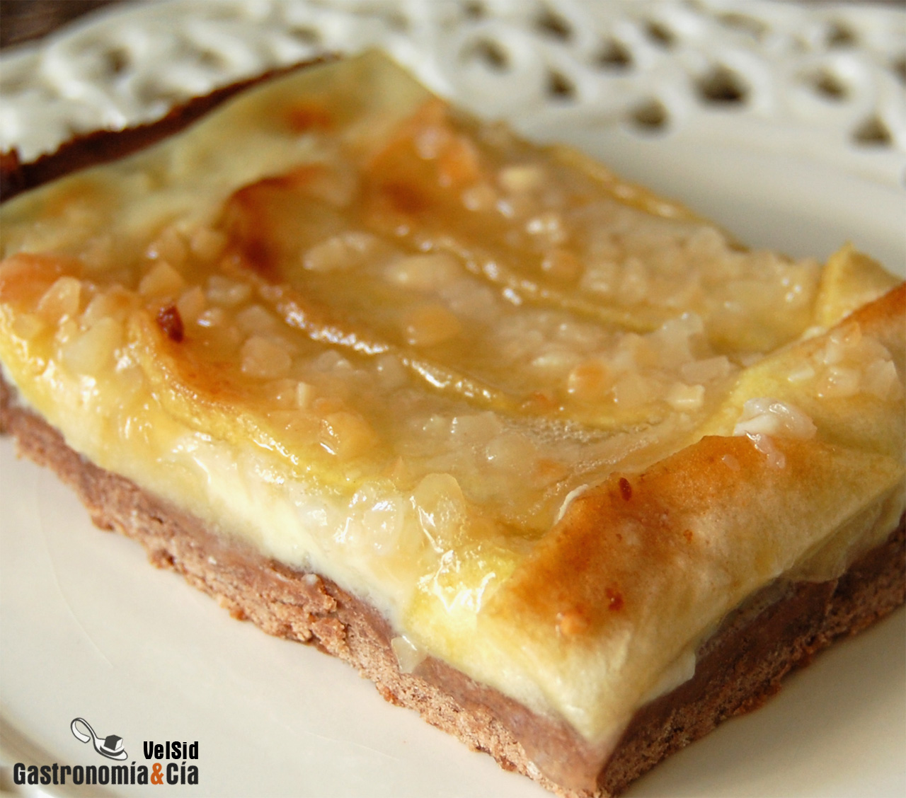 Tarta de manzana y chocolate