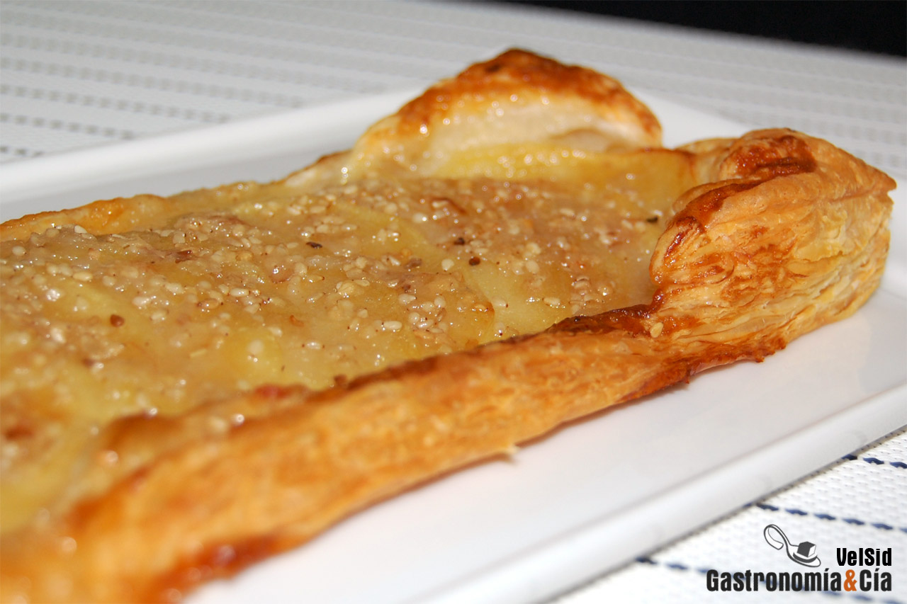 Tarta de manzana y sésamo