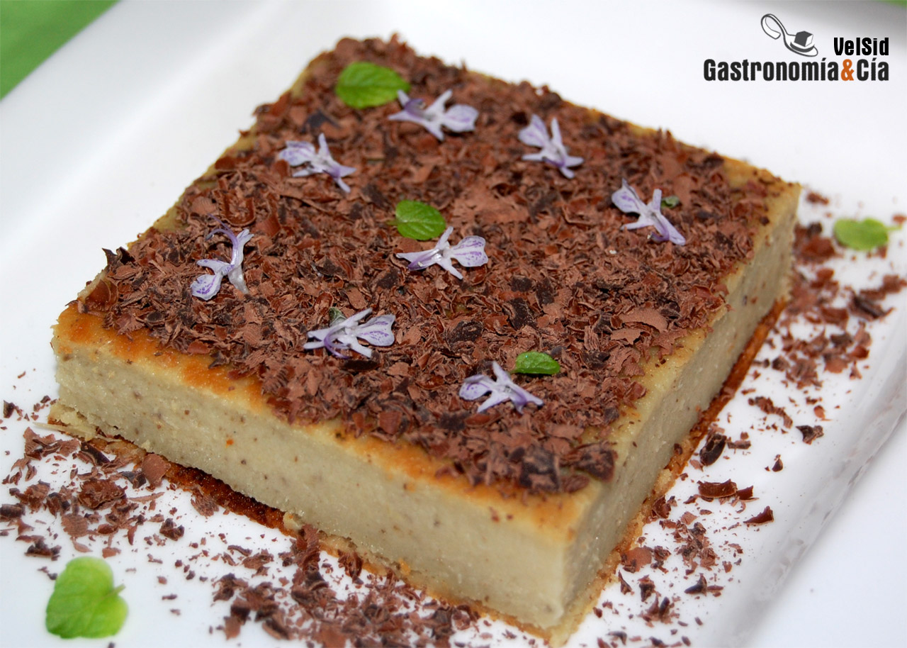 Tarta de queso y alcachofa