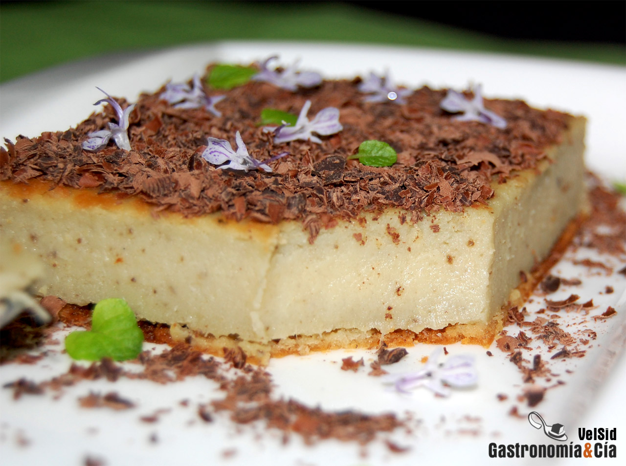 Tarta de queso y alcachofa