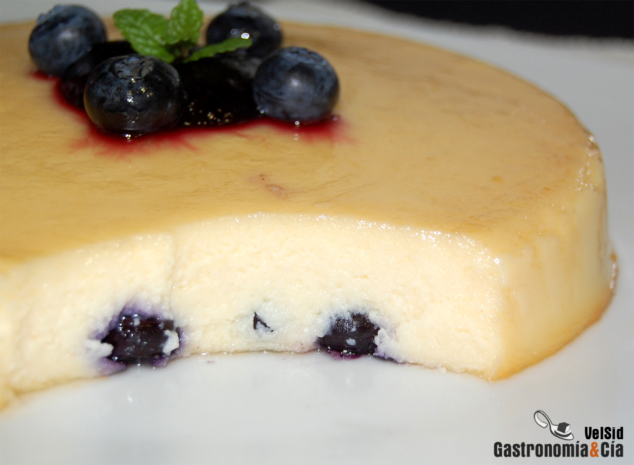 Tarta de queso y arándanos