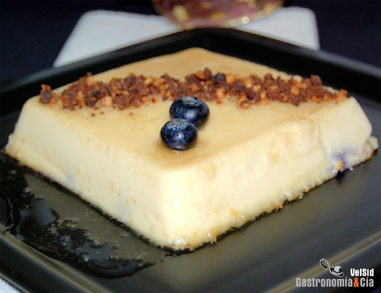 Tarta de queso y arándanos