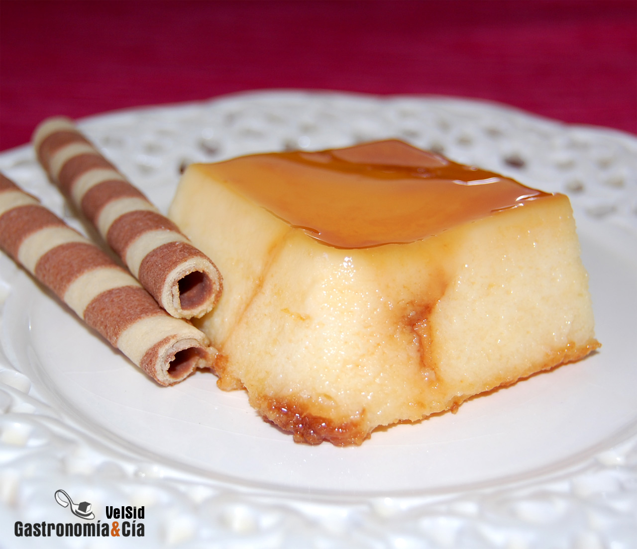 Tarta de queso con caramelo