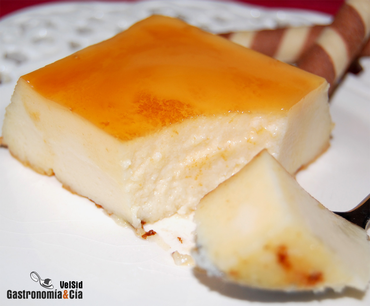 Tarta de queso con caramelo