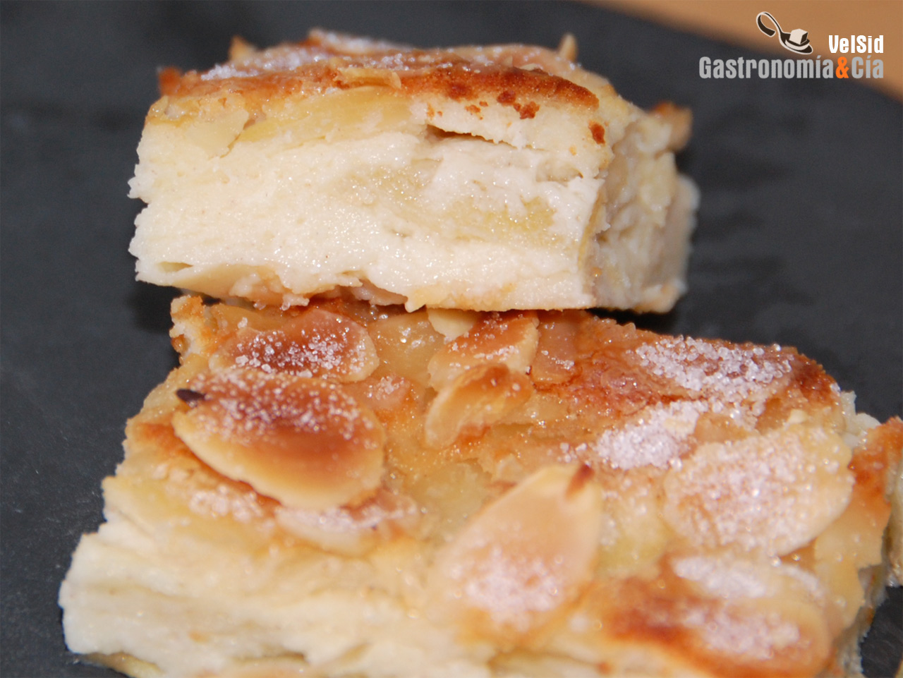 Tarta de queso y manzana