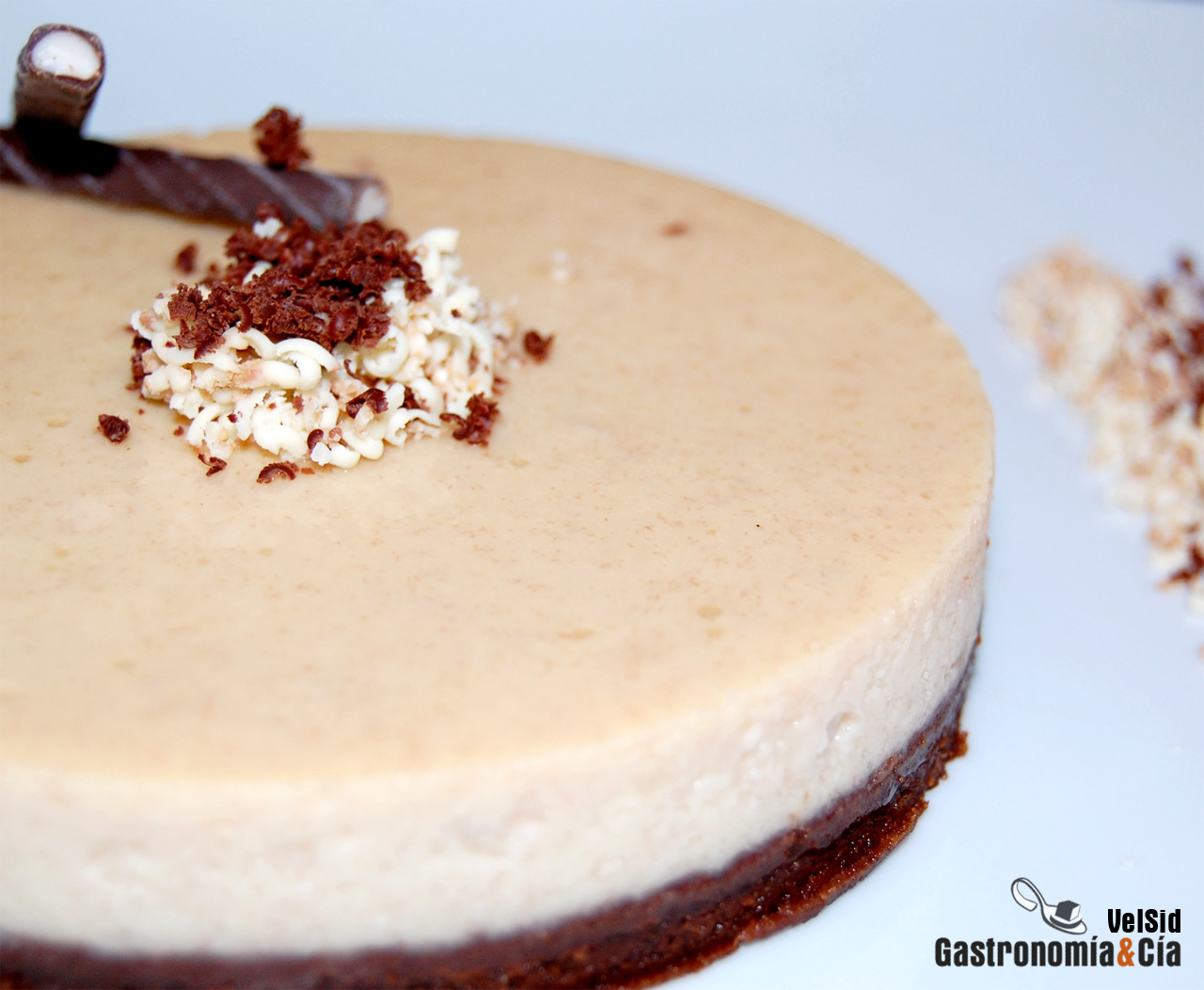 Tarta de queso y plátano