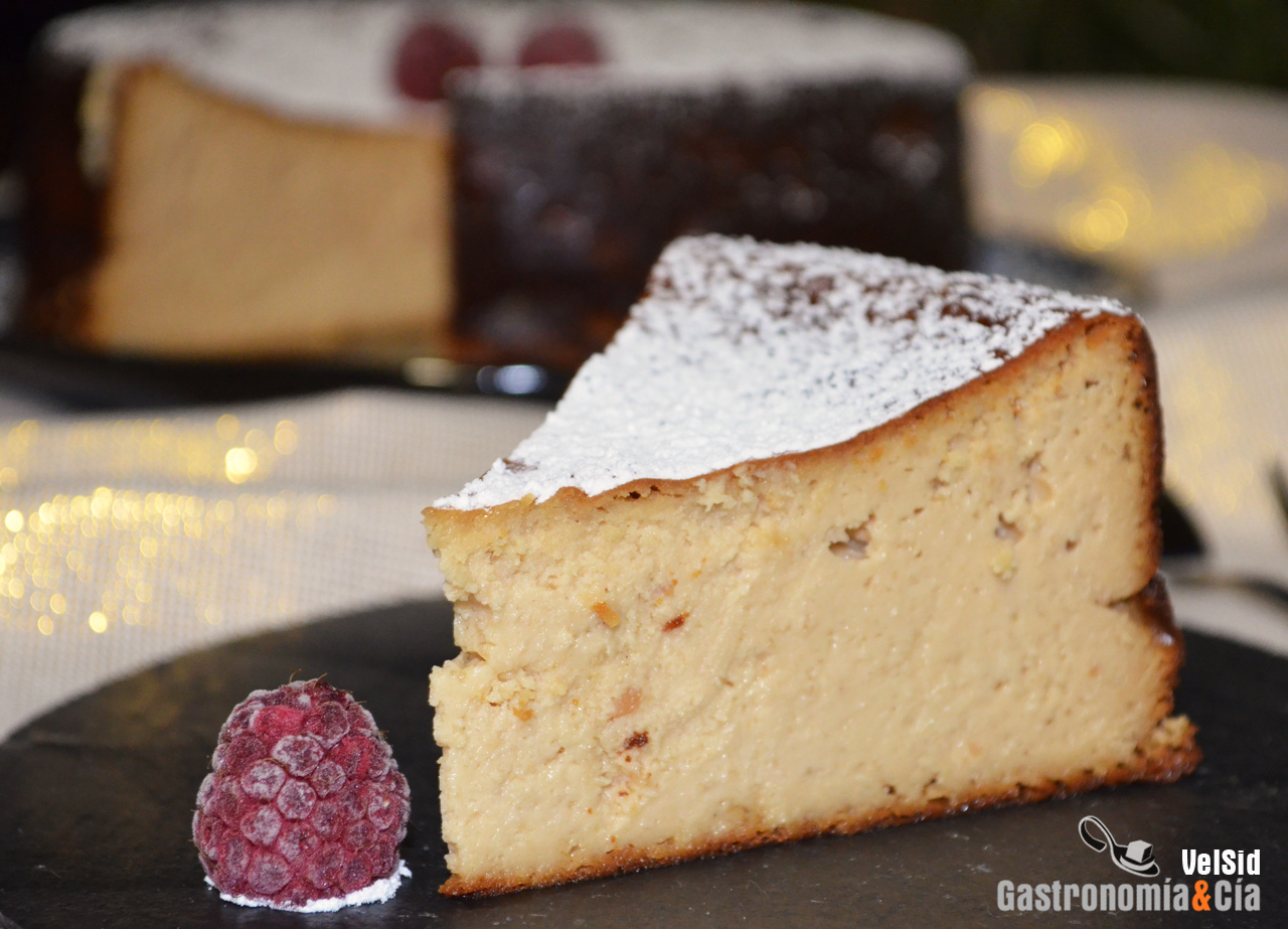 Tarta de queso y turrón de Jijona