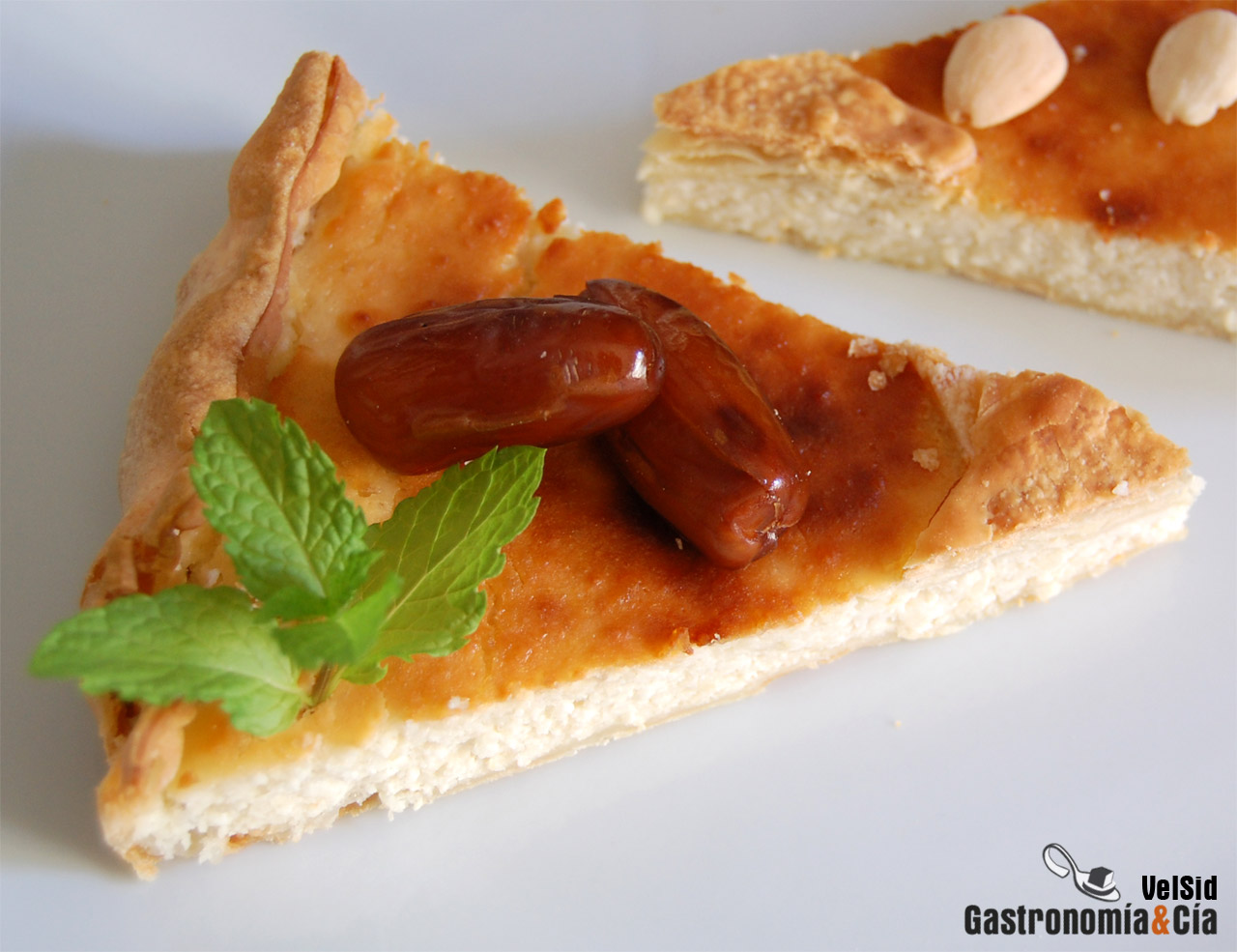 Tarta de requesón y almendras
