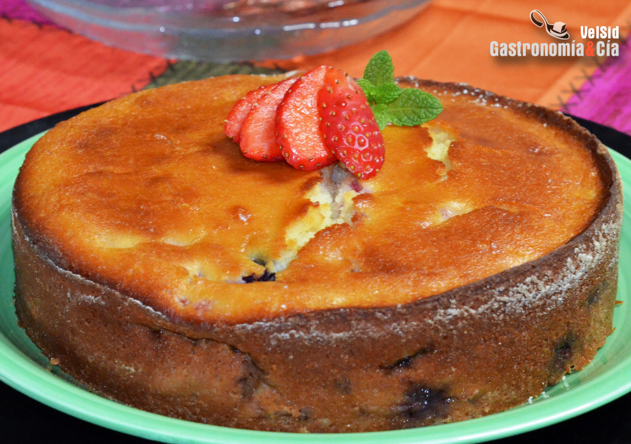 Tarta de ricota, limón y frutos rojos