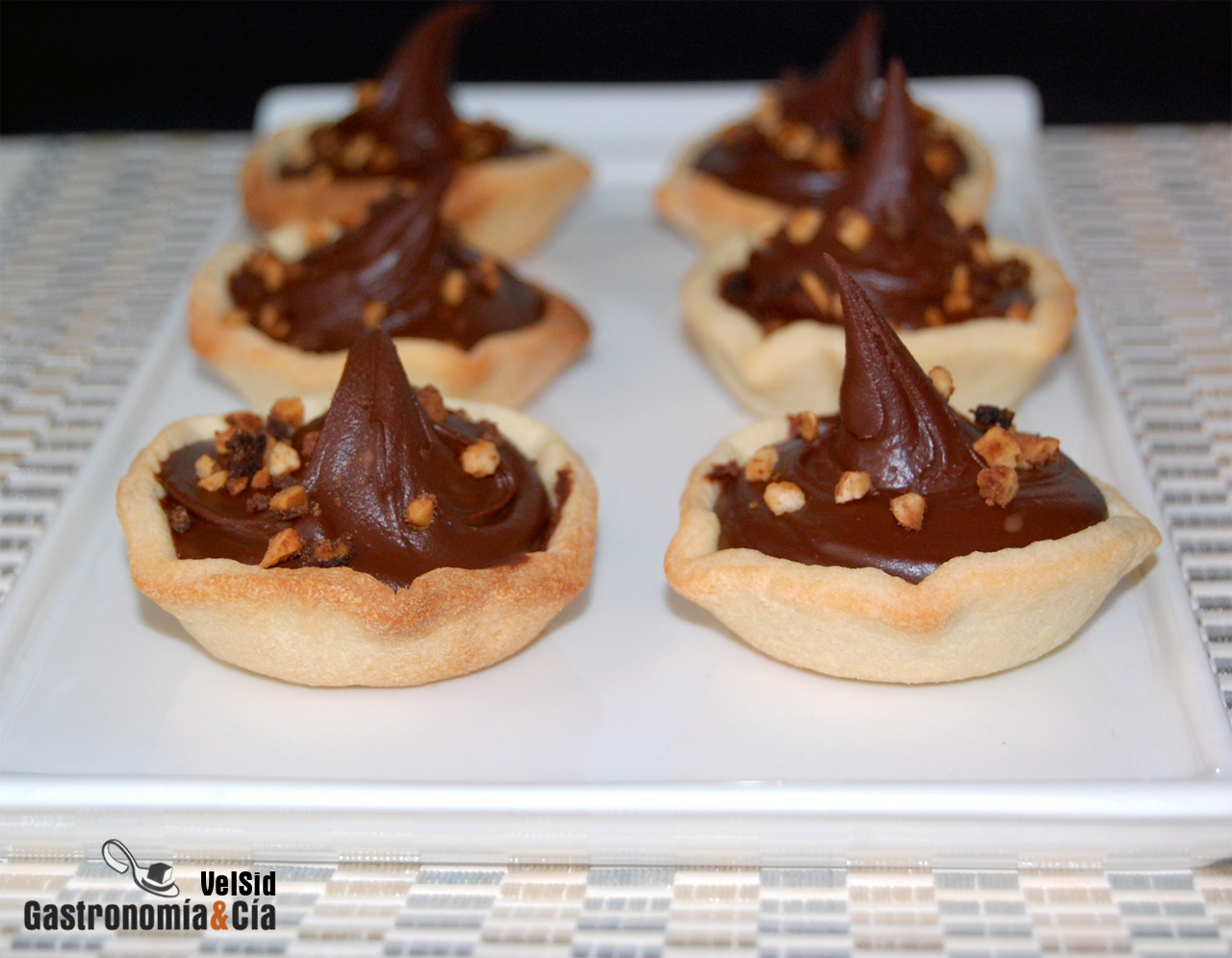 Tartaleta con ganache de chocolate al whisky