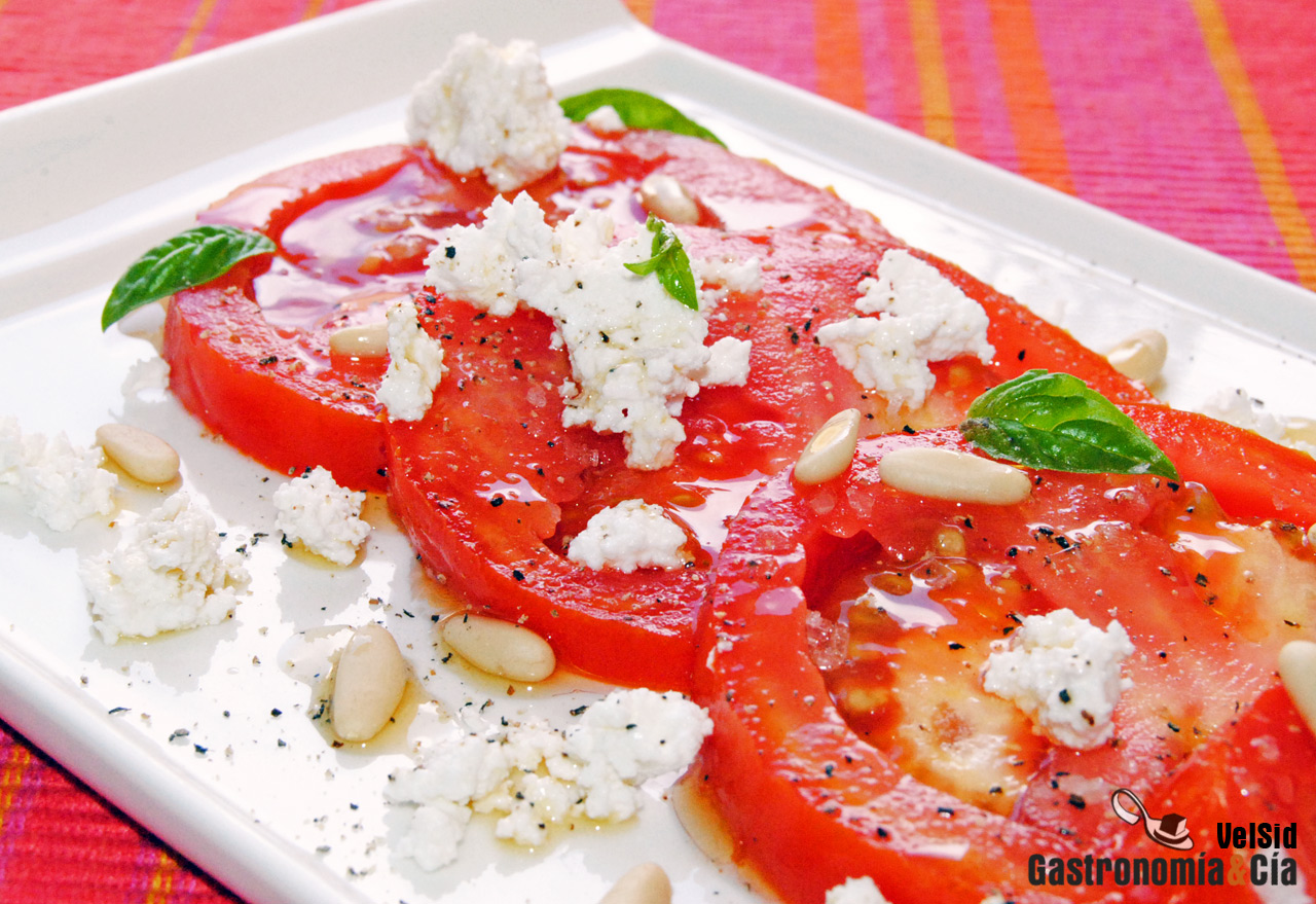 Tomates con mantequilla avellana