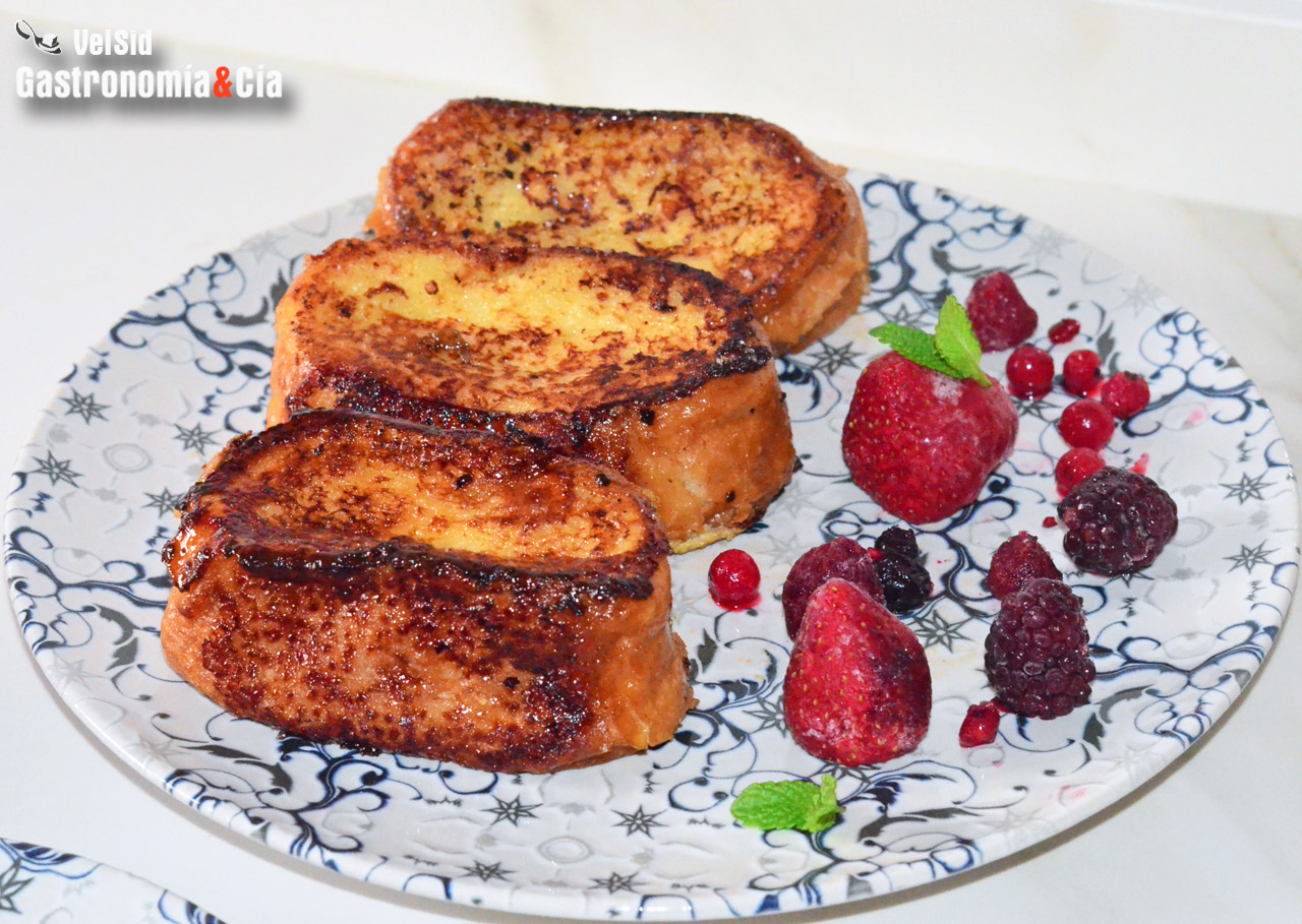 Torrijas a la plancha y freidora de aire
